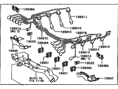 Lexus 90919-29095 Cord Set, Coil & Plug