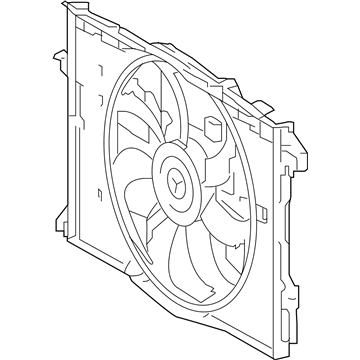 Lexus 16360-31550 Fan Assembly, W/MOTOR