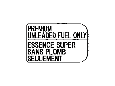 Lexus 74559-20140 Label, Fuel Information