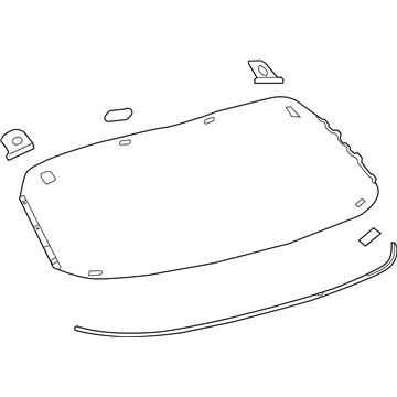 Lexus 68105-0E110 Glass Sub-Assy, Back