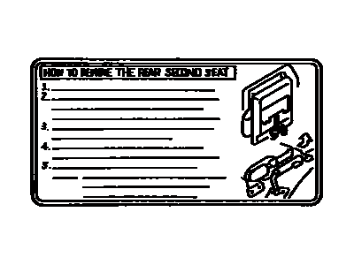 Lexus 74544-60090 Label, Rear NO.2 Seat Information