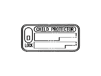 Lexus 69339-33030 Label, Child Protect