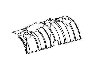 Lexus 58155-48040 Insulator, Front Floor Heat, NO.3