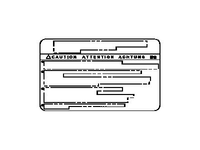 Lexus 74545-53040 Label, Luggage Door