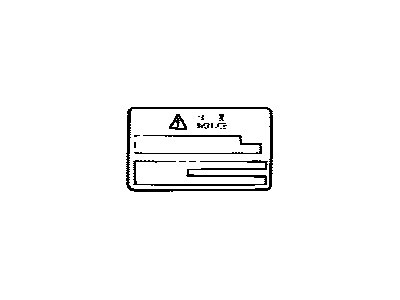 Lexus 85539-33010 Label, Power Outlet Notice