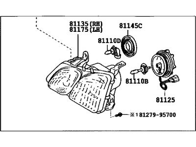 Lexus 81110-6A080 Headlamp Assembly, Right