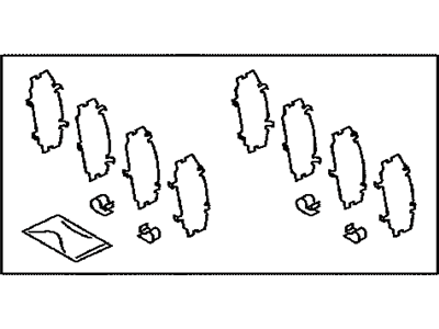 Lexus 04945-53030 Shim Kit, Anti Squeal, Front